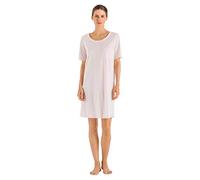 Hanro Cotton Deluxe Nachthemd 1/2 Arm 90 Cm Chemise de Nuit, Rose (Crystal Pink 071334), L Femme