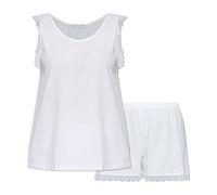 Hanro - Inaya Pyjama Court Sans Manches - Femme - Vêtements de nuit et de détente - Blanc - Taille: 40 FR