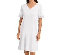 Hanro - Moments - Femme - Vêtement de nuit - Chemise de nuit - Coton - Avec dentelle, Blanc., M