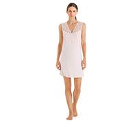 HANRO Moments Nw Nachthemd O.Arm 90 Cm Chemise De Nuit, Rose (Crystal Pink 071334), 46 (Taille Fabricant: Medium) Femme