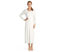 HANRO Pure Essence / Nachthemd 1/1 Arm 130 cm, chemise de nuit Femme, Écru (Off White 0102), 40-42 (Taille fabricant: S)