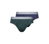 Hanro Slip 'Essentials' bleu foncé / gris clair / vert foncé, Taille XL