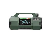 HanRongDa Nouvelle Radio Solaire HRD-908 à Manivelle, Éclairage de Secours à Bande Large, Haut-Parleur FM/MW/SW/VHF/WB, Radio SOS B