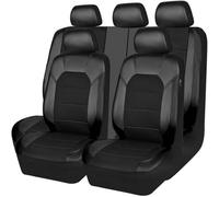 HANROOG Housse Siege Voiture Cuir pour Citroen C4/C4 Pallas/C4 Entreprise/C4 VTS/C4 Bioflex/C4 HDI, Cuir Imperméable Anti-Rayures Respirant Quatre Saisons Pièces Automobiles,Black