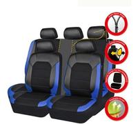 HANROOG Housse Siege Voiture Cuir pour Citroen C4/C4 Pallas/C4 Entreprise/C4 VTS/C4 Bioflex/C4 HDI, Cuir Imperméable Anti-Rayures Respirant Quatre Saisons Pièces Automobiles,Blue