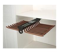 Hanrs à double rangée de 22 bras pour jeans - Porte-pantalons extractible pour économiser de l'espace - Pantalon monté sur le dessus pour des solutions de placard efficaces (marron)