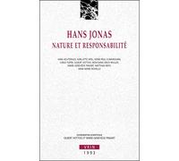 Hans Jonas. Nature et responsabilité
