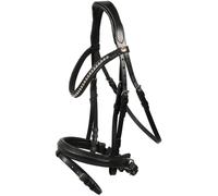 Hans Melzer Bridon Valluhn, combiné suédois fond noir, rênes incluses Cob = Pur-sang