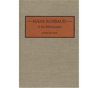 Hans Rosbaud, Bio-bibliographies in Music Joan Evans (Auteur)