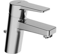 Hansa 9131183 7835005 Twist Mitigeur de lavabo à levier simple avec levier garniture d'écoulement basse pression 121 mm Chromé