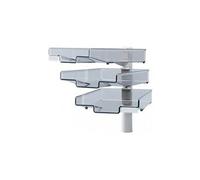 Hansa hansa colonne pivotante avec 3 bacs à courrier, noir noir G