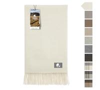 HANSA-FARM | Extra Large Couverture bébé alpaga - 200 x 130 cm - Doux et Moelleux en 100% Laine d'alpaga bébé Plaid Couvre-lit Blanc/Naturel Blanc uni