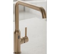 Robinet de cuisine hybride Hansa HANSAVANTIS Style 5421220981, alimentation hybride/secteur/Bluetooth, saillie 255 mm, bronze brossé