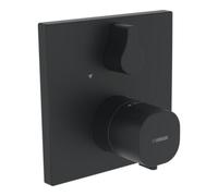 Hansa Hansaliving Mitigeur de bain et douche, set de finition, thermostat, encastrÃ©, 81149562, Coloris: noir mat - 8114956233