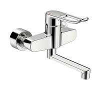 HANSA Hansa HANSACLINICA Mitigeur lavabo monocommande, saillie 227 mm, montage mural, chrome Quantité:1