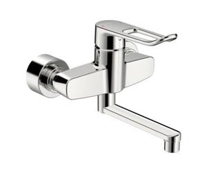 HANSA Hansa HANSACLINICA Mitigeur lavabo monocommande, saillie 227 mm, montage mural, chrome Quantité:1