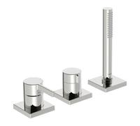 HANSA Hansa HANSALOFT Set de montage prêt Mitigeur bidet 3 trous, rosace carrée, chrome Quantité:1