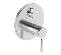 HANSA HANSAVANTIS Set de finition pour bain/douche, levier à goupille, pour deux consommateurs, 8260906780, Couleur: Acier brossé