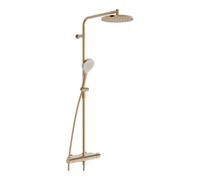 HANSA HANSAVIVA Mitigeur de douche à effet pluie, Thermo Cool, MagShelf, avec thermostat, hauteur 1190mm, 6515920181, Couleur: bronze brossé