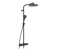 HANSA Hansa HANSAVIVA Système de douche pluie, thermostat, montage mural, noir mat Quantité:1