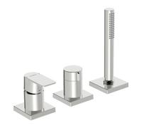 HANSA Hansa Kit de montage complet HANSASTELA 3 trous baignoire + Br-EHM, mitigeur, chrome Quantité:1