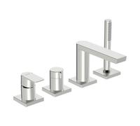 Hansa Hansastela 57302473 chromé , mitigeur bain / douche 4 trous, inverseur rotatif, angulaire