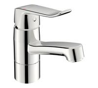 HANSA Hansa Mitigeur lavabo HANSACARE sans plage, noir, levier long, bec 133mm, chromé Quantité:1
