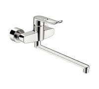Hansa Hansaclinca Mitigeur de lavabo, saillie 377 mm, levier à arceau, chromé, 01546286 - 01546286