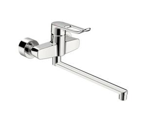 HANSA Hansa Mitigeur monocommande HANSACLINICA pour lavabo, bec 377 mm, mural, poignée à levier, chrome Quantité:1