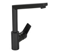 HANSA Hansa Mitigeur monocommande HANSATWIST acier inox, pivotant, bec 193 mm, mat-noir Quantité:1