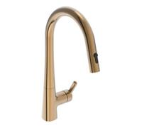 HANSA Hansa Mitigeur monocommande pour évier HANSADESIGNO Style commande latérale, 2 jets, A 231 mm, bronze brossé Quantité:1