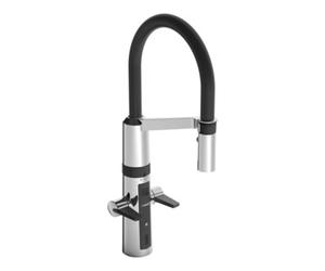 HANSA Hansa Robinet de cuisine infrarouge HANSAFIT Hyb., extractible, noir, bec 200, chromé Quantité:1