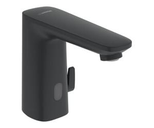 HANSA Hansa Robinet lavabo infrarouge HANSAELECTRA SAFETY mat-noir, batterie, portée 117 mm Quantité:1