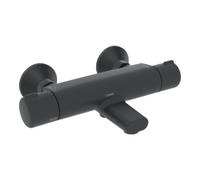 HANSA HANSAMICRA Mitigeur de bain et douche, débit éco, saillie : 159 mm, 5816217133, Couleur: noir mat