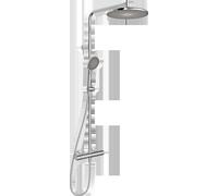 Système de douche Hansa AURELIA avec thermostat 47199103, douche de pluie murale, 3 jets, rond, chromé