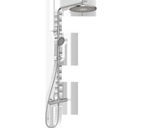 HANSA HANSAAURELIA robinetterie de douche à effet pluie, 3 jets, 4719910380, Couleur: Acier brossé