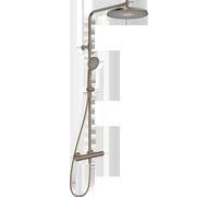 Système de douche Hansa AURELIA avec thermostat 4719910381, douche de pluie murale, 3 jets, rond, bronze brossé