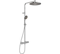 Hansa HANSAAURELIA thermostat de douche à effet de pluie 47199103 montage mural, 3 jets, rond, chromé