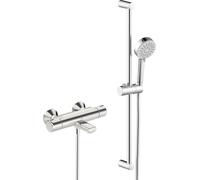 HANSA HANSABASIC Mitigeur de bain et de douche avec garniture de barre de douche, chromé, 55162131