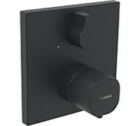 Hansa Hansaliving Mitigeur de bain et douche, set de finition, thermostat, encastrÃ©, 81149562, Coloris: noir mat - 8114956233