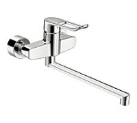 Hansa Hansaclinca Mitigeur de lavabo, saillie 377 mm, levier à arceau, chromé, 01546286 - 01546286