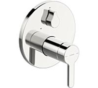 Hansa – Mitigeur de baignoire Hansadesigno monocommande encastré avec unité fonctionnelle, chromé