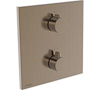 Hansa HANSAEASYMIX 8871 Kit de finition 8871906281 EasyMix, partie visible pour une sortie, carrée, bronze brossé