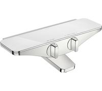 HANSA HANSAEMOTION Mitigeur bain/douche, saillie 137mm, avec verre de sécurité, chrome/blanc, 5864217182