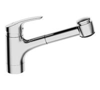 Hansa Hansamix Mitigeur d''évier monotrou avec douchette extractible avec bec 23,5cm chrome 01382283