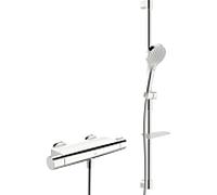 Hansa Hansaoptima système de douche 48130331 avec thermostat, montage mural (2 trous), chromé