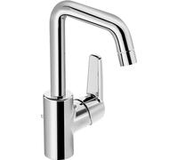 Hansa Hansapolo 51552293 Mitigeur monocommande DN15 + bouchon (métal) et actionneur à tirette, système d'installation rapide 6 L/min, bec verseur 120 °C