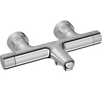 HANSA HANSAPRISMA Mitigeur de bain/douche, saillie 180mm, bec fixe, 5810230180, Couleur: Acier brossé