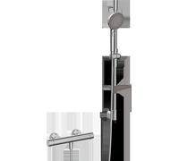 HANSA HANSAPRISMA Mitigeur de douche avec ensemble de douche, 770mm, 3 jets, 48130421, Couleur: chrome