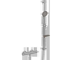 HANSA HANSAPRISMA Mitigeur de douche avec ensemble de douche, 970mm, 3 jets, 4813043180, Couleur: Acier brossé